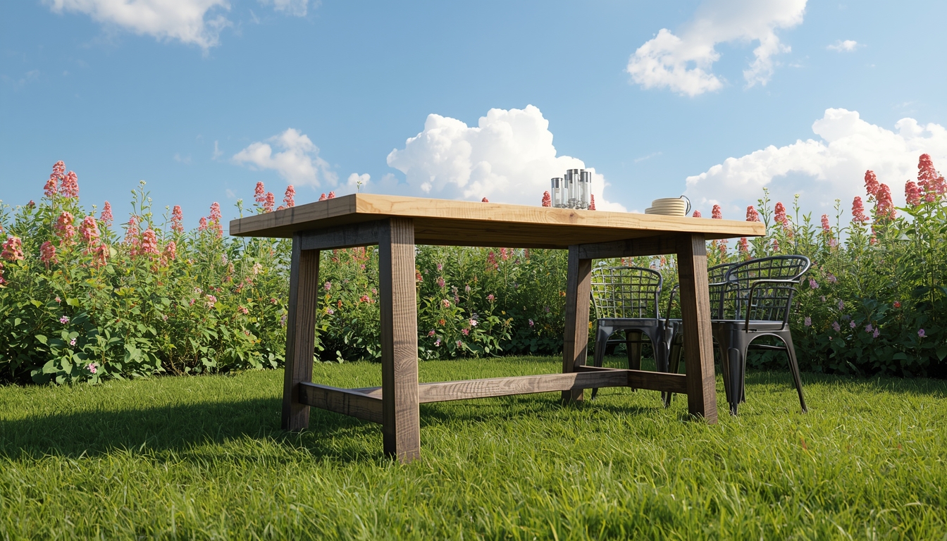 Refurbished outdoor table by Zythorinphrel
